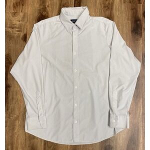 Mizzen+Main Leeward Blue Label Fit White Check Large Standard Fit Stretch